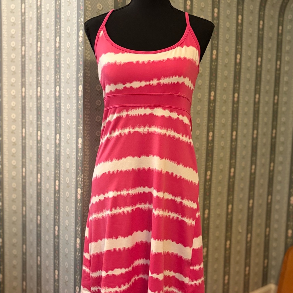 Lola Pink and White Athletic Tank Dress